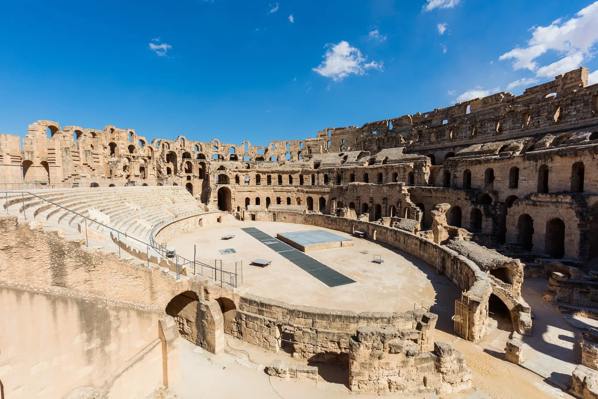 Arena and stands of the El Jem amphitheatre